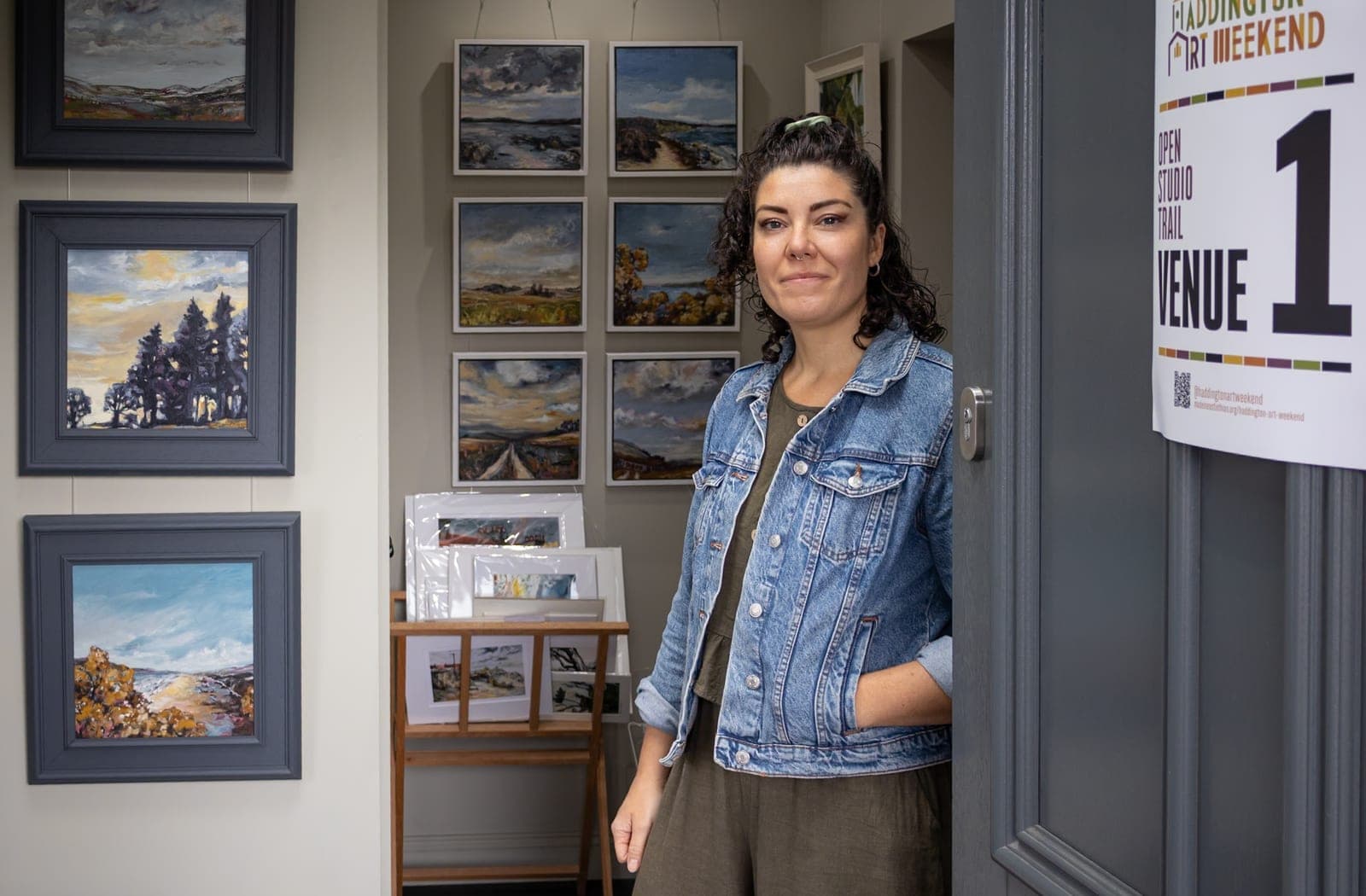 Artist Virginia Maggio at Venue 1 for Haddington Art Weekend