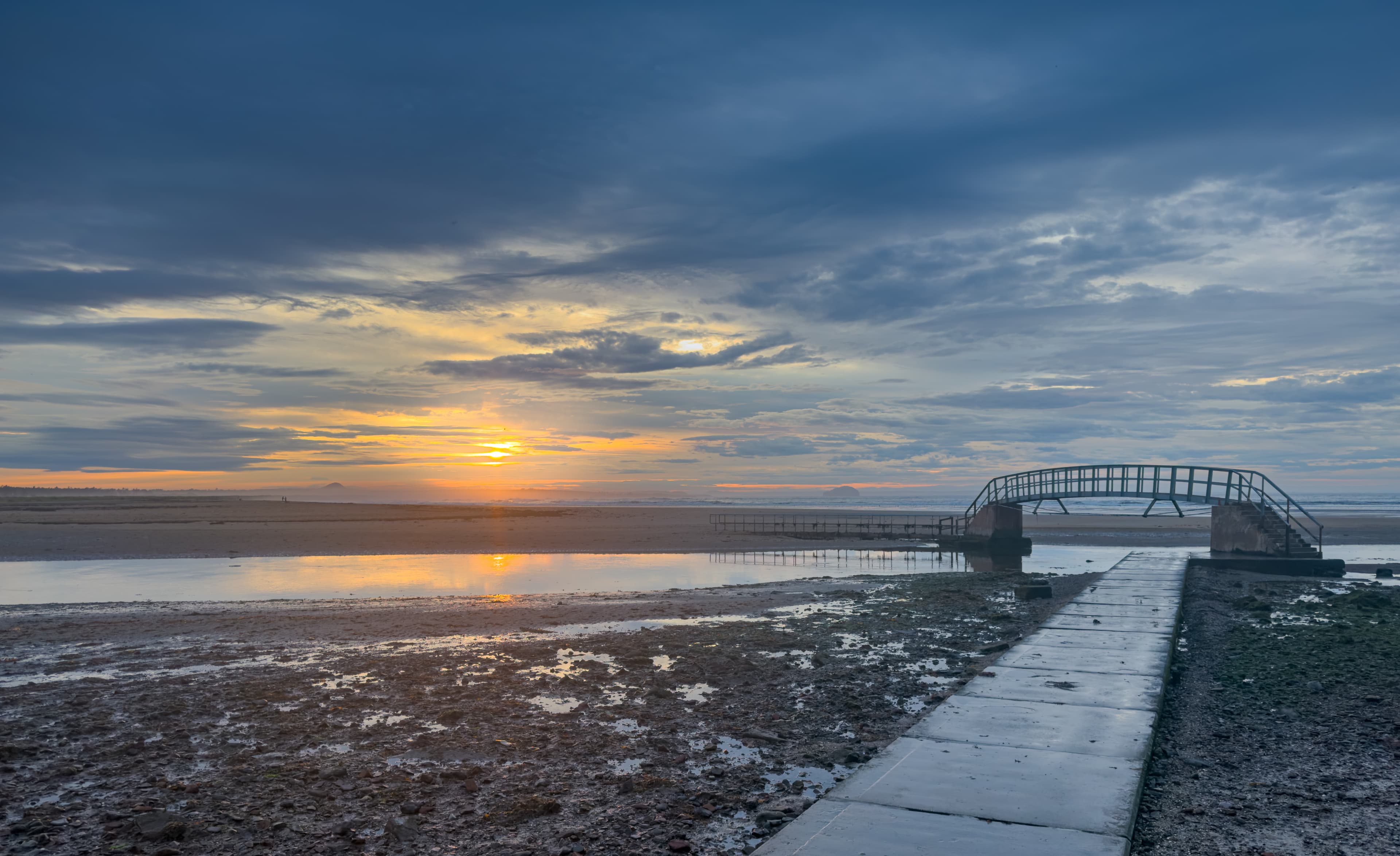 The Bridge to Nowhere at sunset.