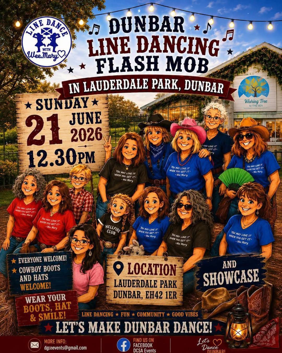 Line Dancing flash Mob, Lauderdale Park, Dunbar