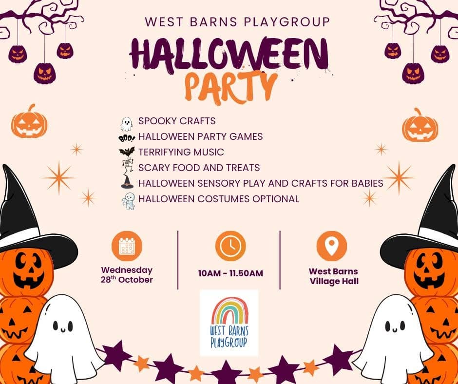 West Barns Playgroup Halloween Party, West Barns Village Hall, West Barns
