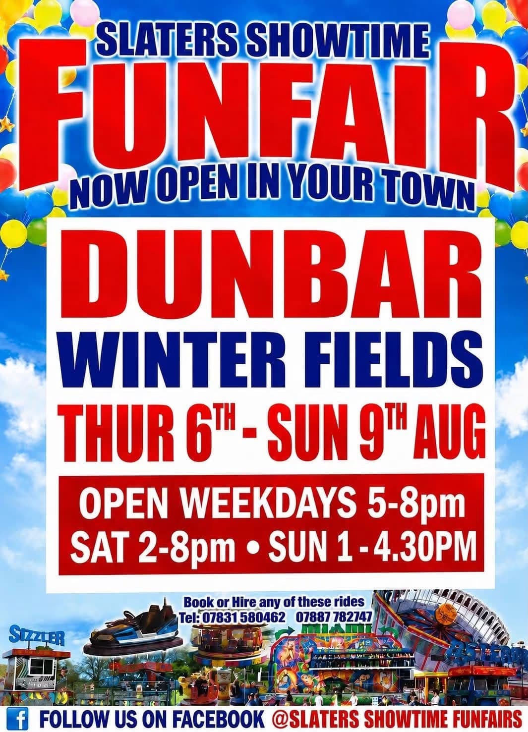 Slaters Showtime Funfair, Dunbar, Winterfield Park, Dunbar