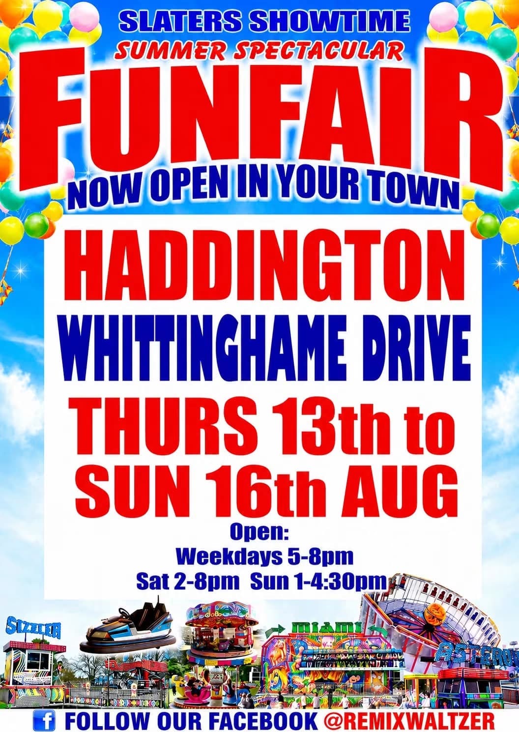 Slaters Showtime Funfair, Haddington, Whittinghame Drive, Haddington
