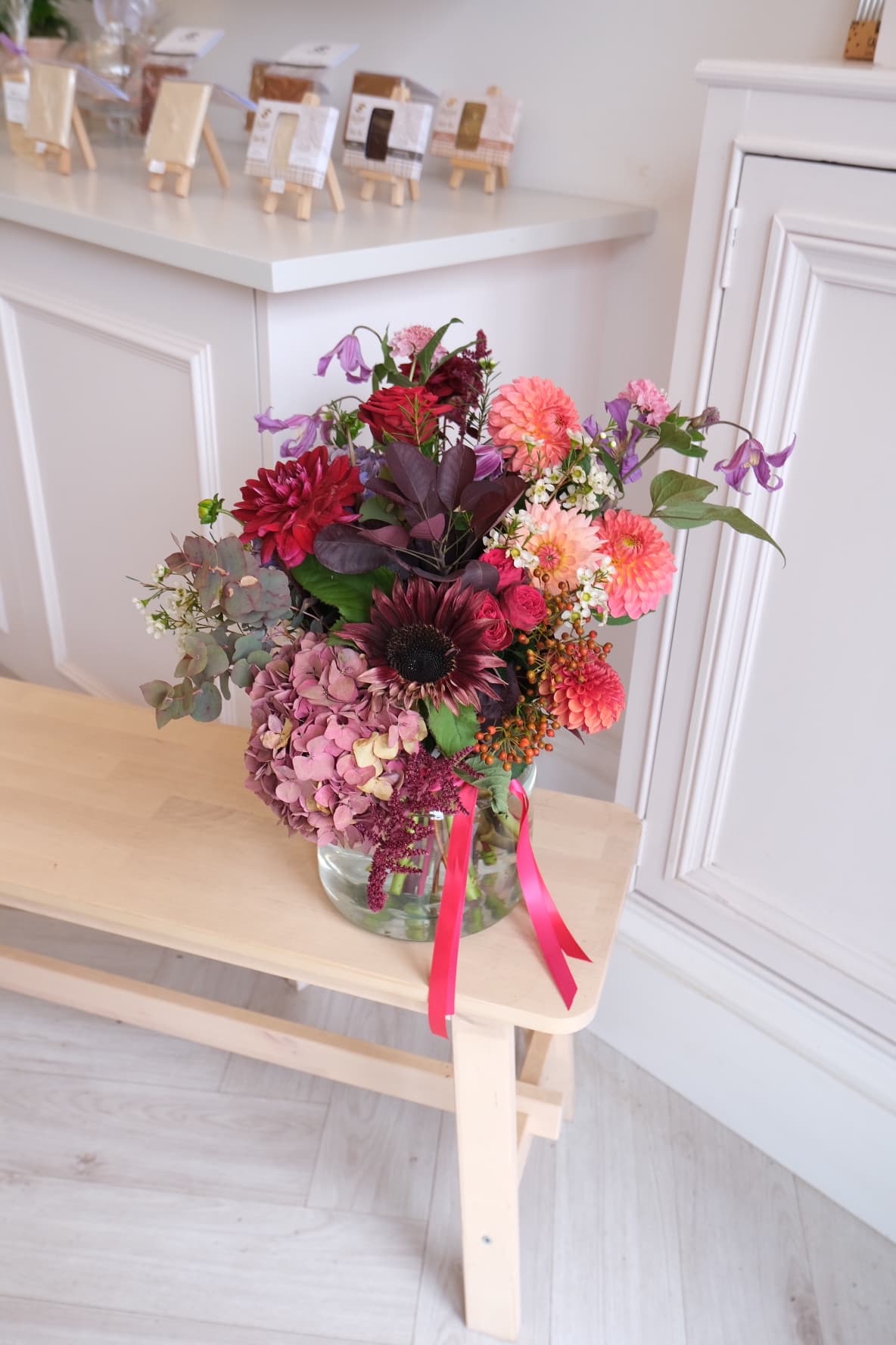 Autumn Vase Flower Workshop, in bloom studio, The Wheel House, Longniddry Steading, Longniddry, EH32 OQJ