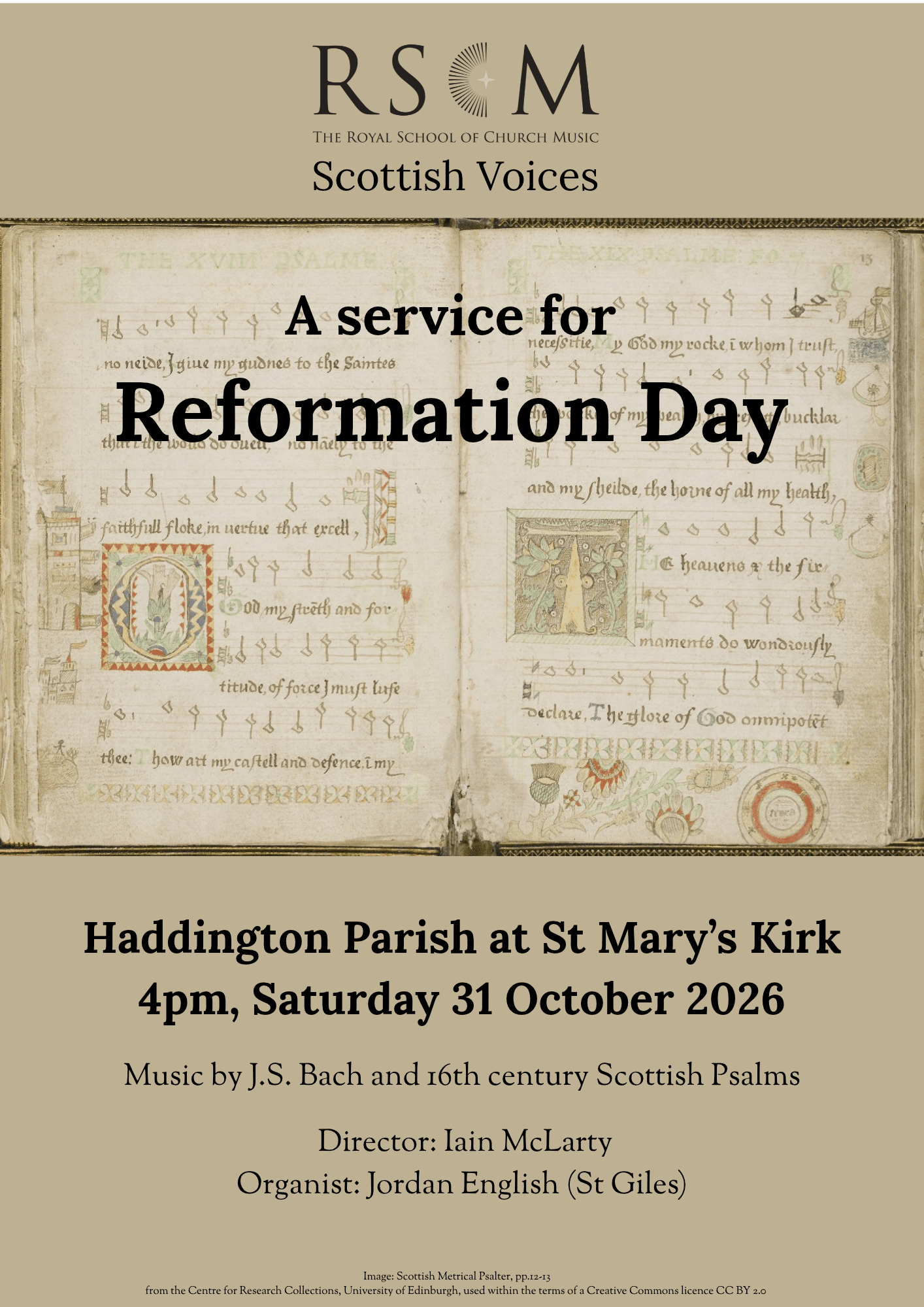 Choral Service for Reformation Day, St Mary's Kirk, Haddington