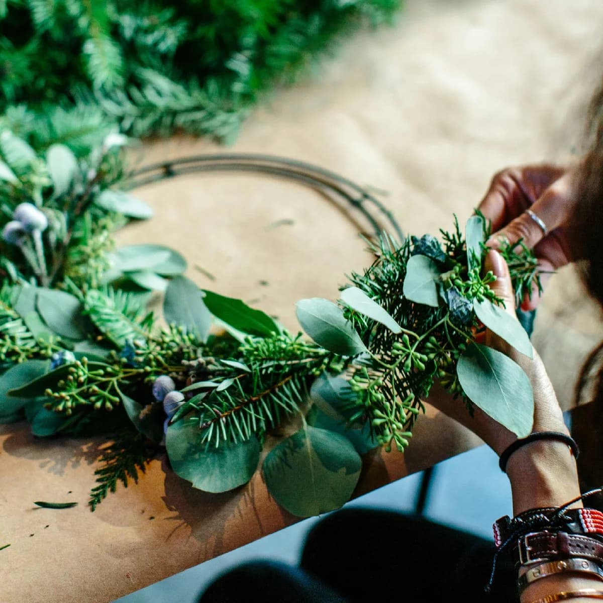 Christmas Wreath Making Class, Archerfield Walled Garden, Dirleton