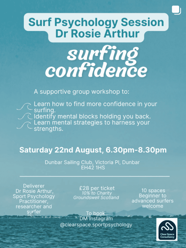 Surf Psychology Session, Dunbar Sailing Club, Dunbar
