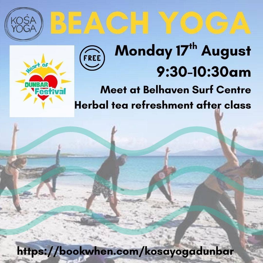Beach Yoga, Belhaven Surf Centre, Dunbar