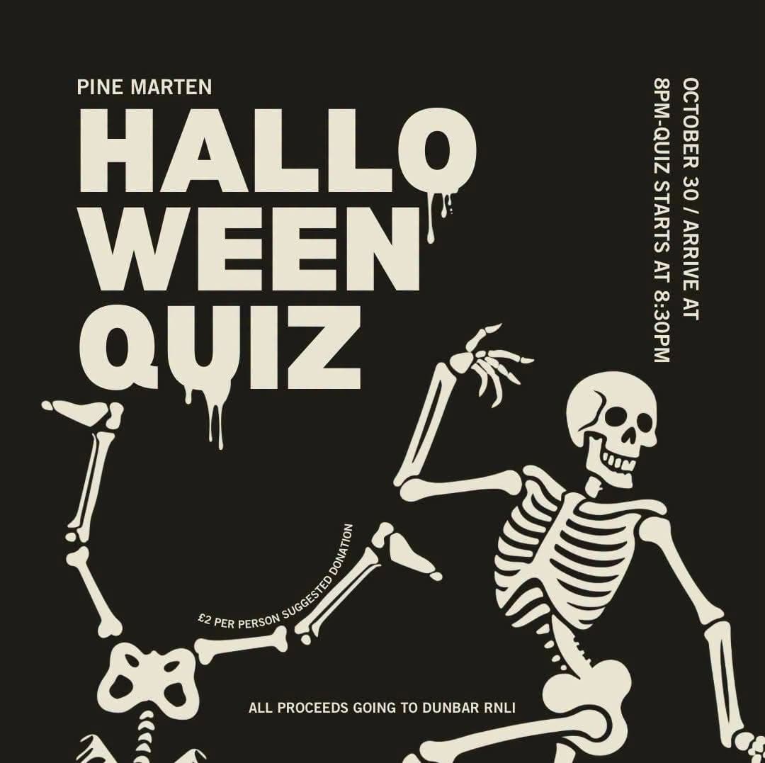 Halloween Quiz @ Pine Marten, Pine Marten, Dunbar